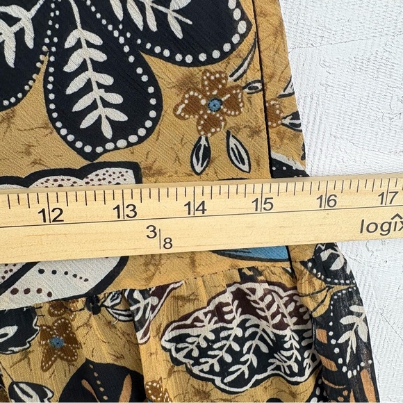 Coldwater Creek Multicolor Floral Mini Dress Sleeveless Drop Waist Beaded Size 8 - Picture 9 of 12